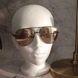 Betsey Johnson Gold Aviator Sunglasses